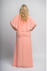 Шифоновое платье макси персикового цвета Lunda